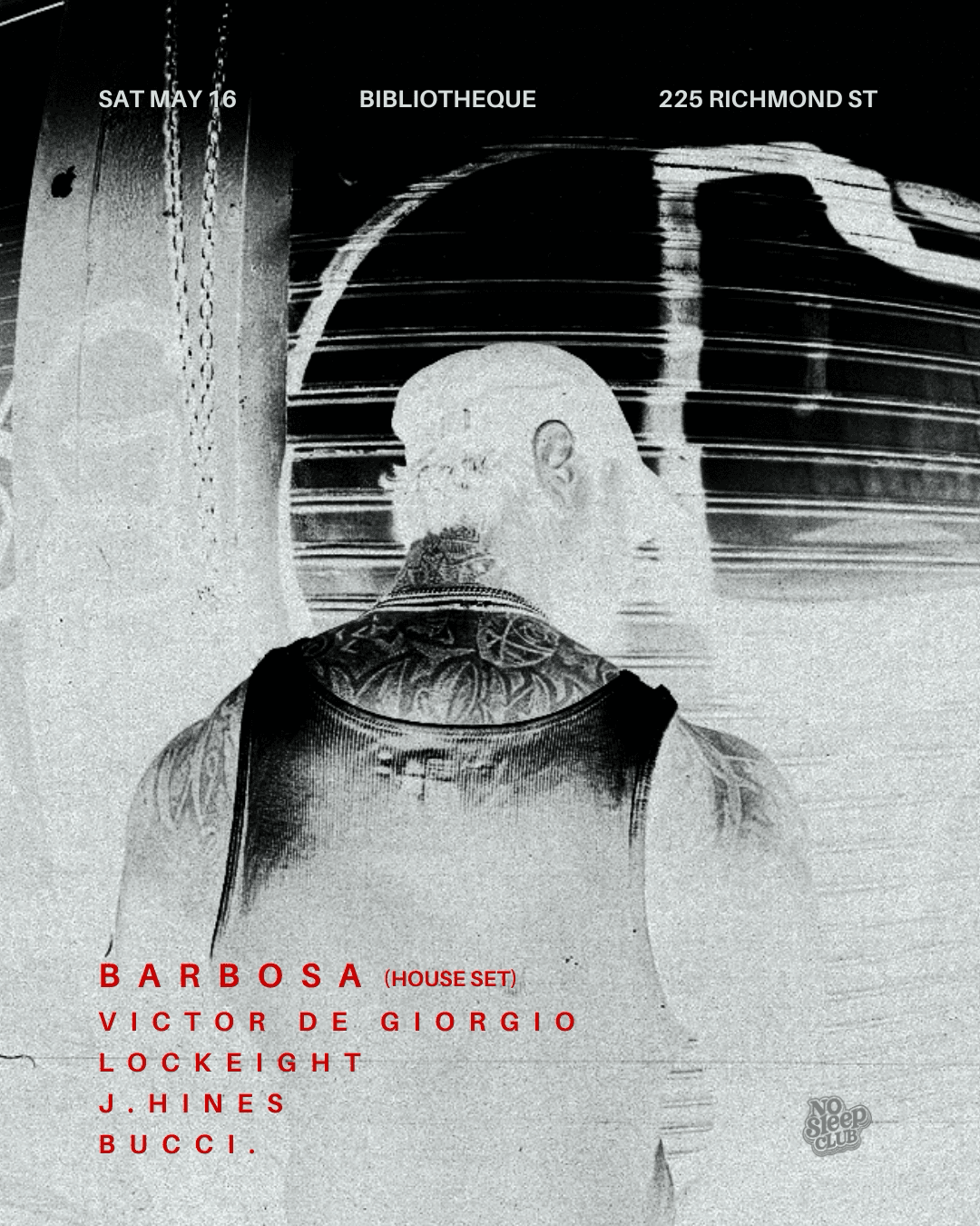 No Sleep Club Presents: Barbosa (House Set) Electric Island After Party