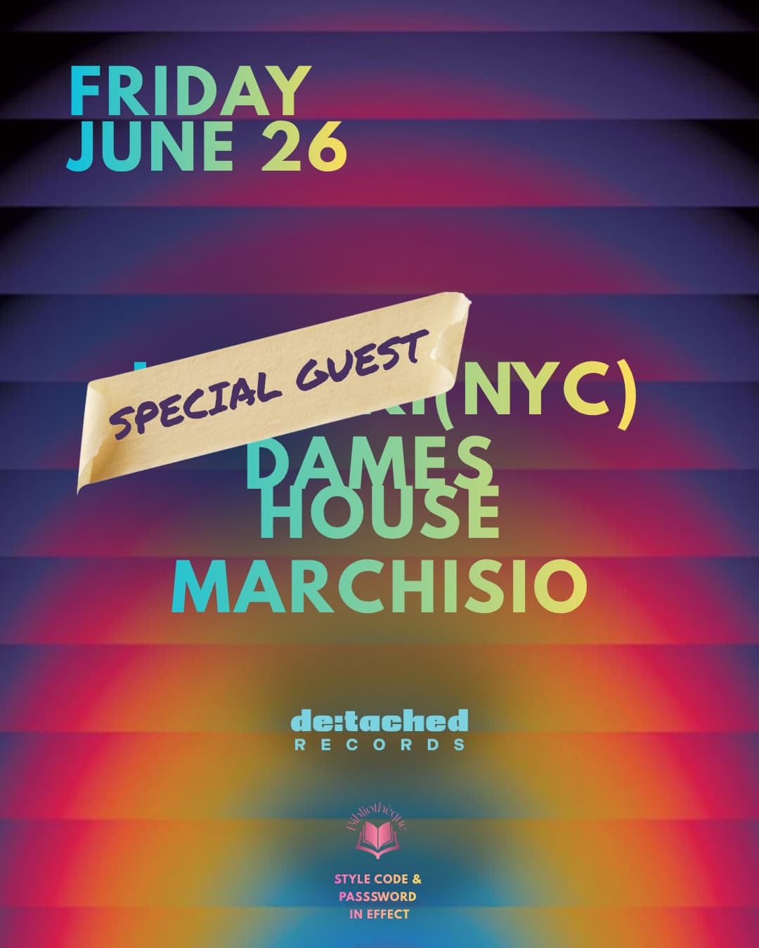Bibliotheque x de:tached (NYC Special Guest)